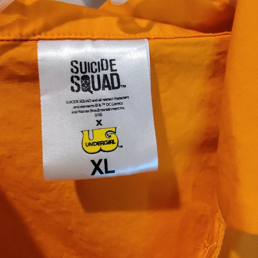 Harley Quinn Suicide Squad Cosplay Costume Jailhouse  Size XL 2 Piece Set - Picture 4 of 12